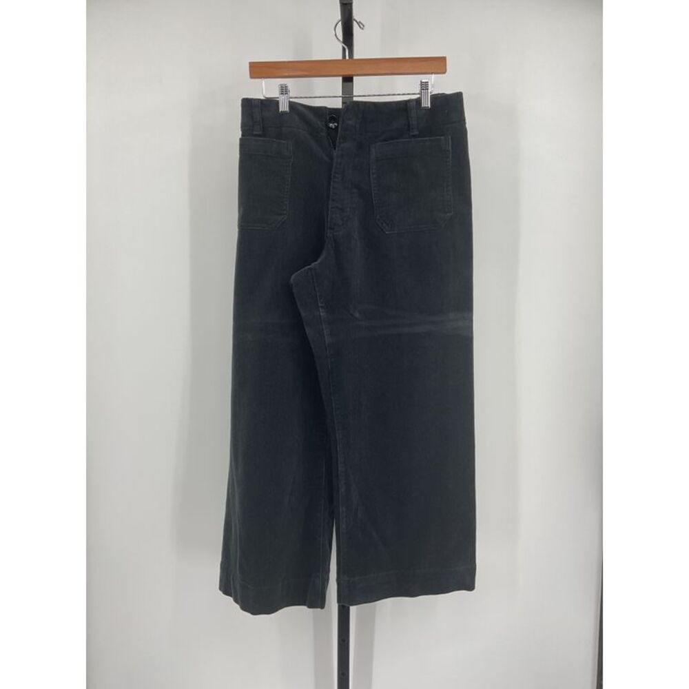 NWOT Quince Black corduroy Wide-Leg Pants size 12